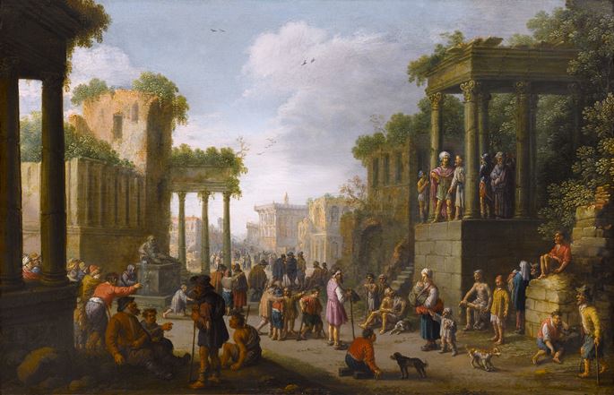 Joost Cornelisz Droochsloot - Architectural Ruin with a Crowd | MasterArt